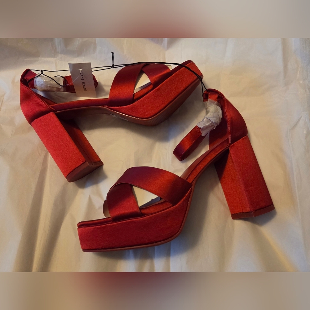 Lane Bryant Elegant Red Platform Heels